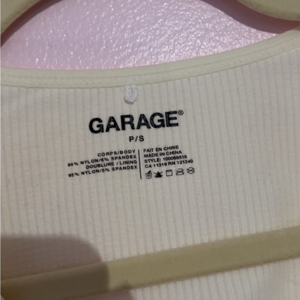 NWOT Garage Cropped, Deep V-Neck Long Sleeve Shirt - Picture 8 of 8